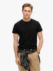 Superdry Black Cotton Essential Logo T-Shirts 3 Pack - Image 3 of 3