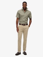 Superdry Green City Cotton Linen Short Sleeve Shirt - Image 3 of 4