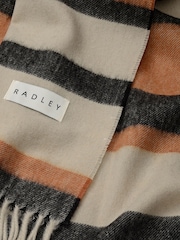 Radley Stripe White Scarf - صورة 2 من 2