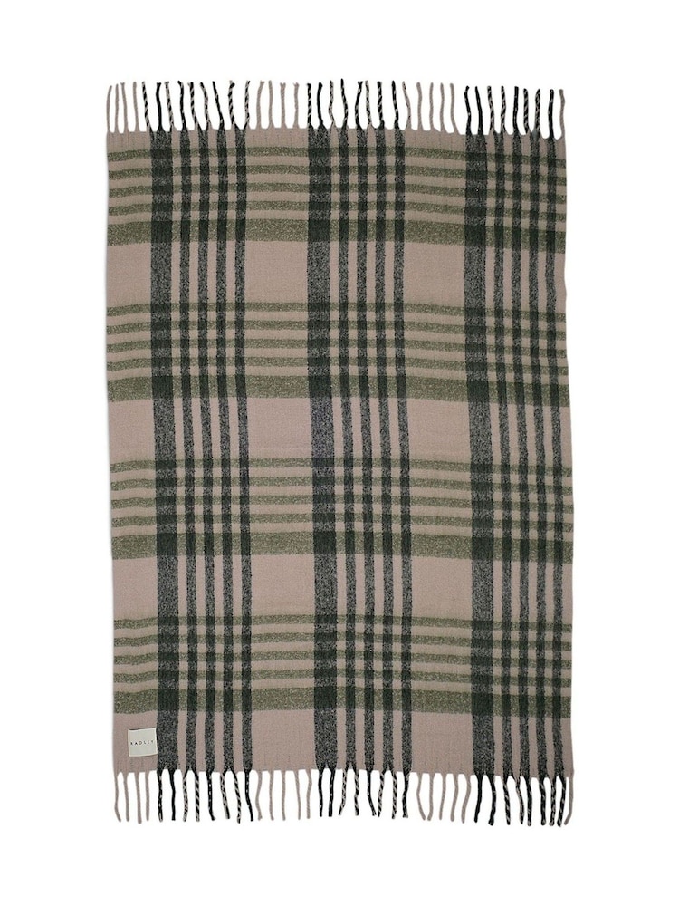 Radley Check Brown Blanket - Image 1 of 3 Radley Check Brown Blanket - Image 1 of 3