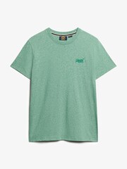 Superdry Blue Essential Logo Embroidered T-Shirts 3 Pack - Image 4 of 4
