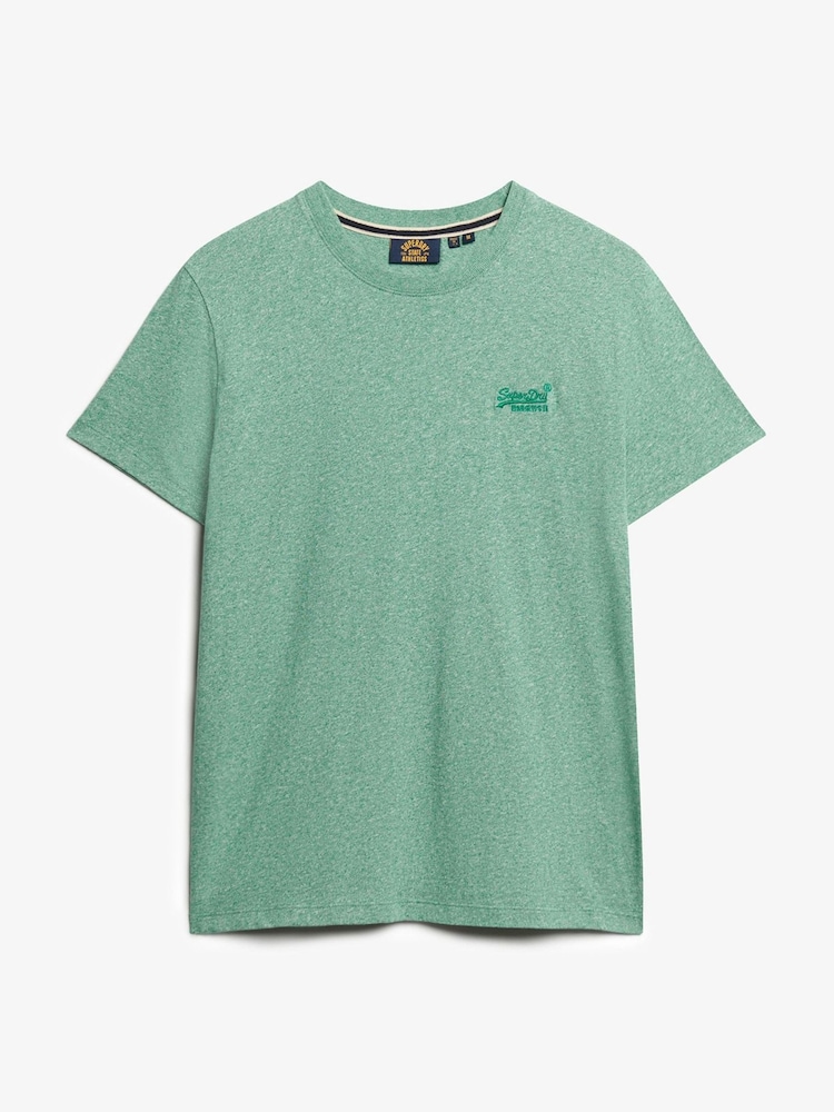 Superdry Blue Essential Logo Embroidered T-Shirts 3 Pack - Image 4 of 4