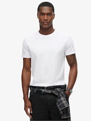 Superdry White Cotton Essential Logo T-Shirts 3 Pack - Image 3 of 3