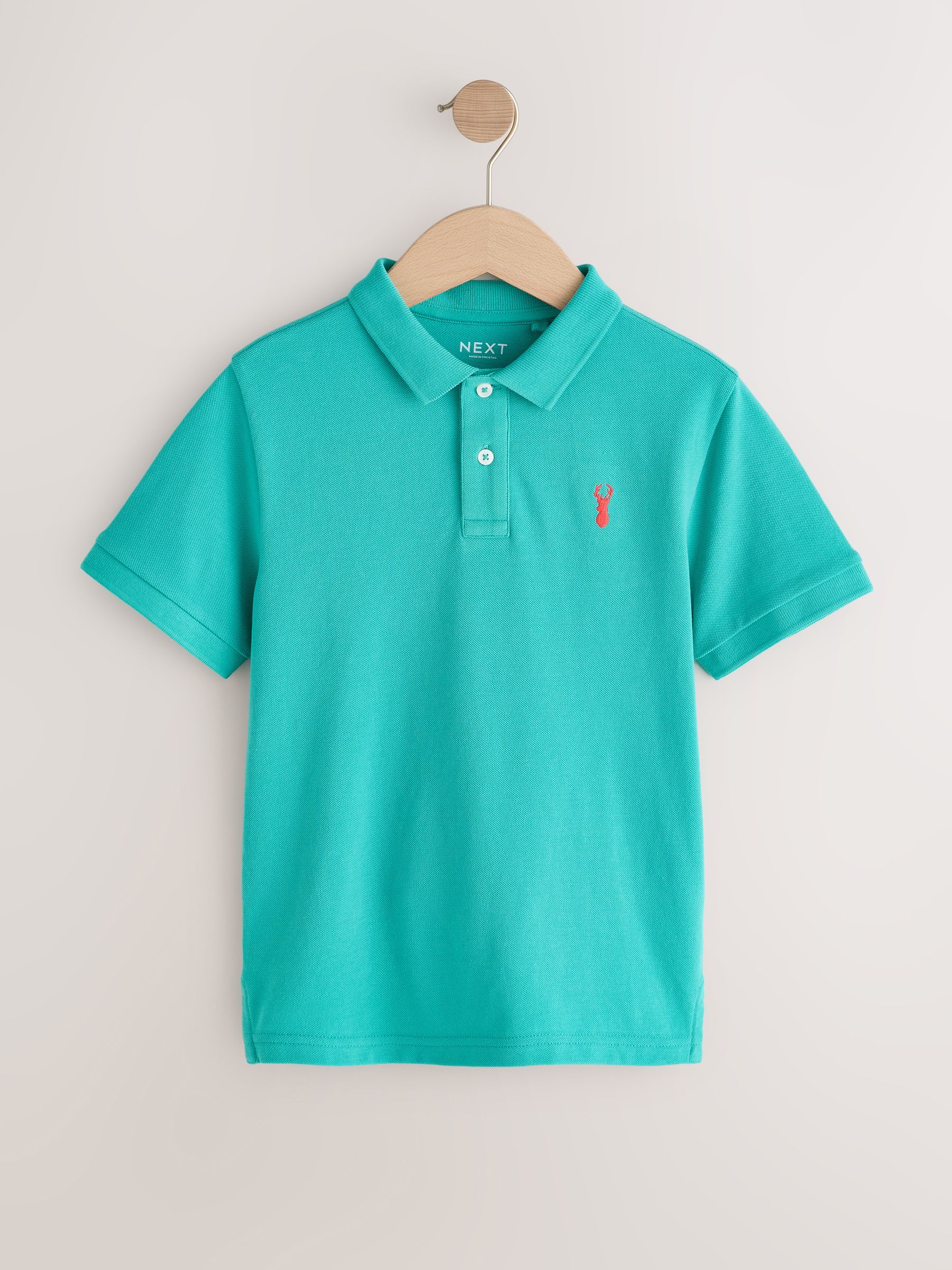 Buy Stag Aqua Blue Short Sleeve Polo Shirt (3-16yrs) from Next USA