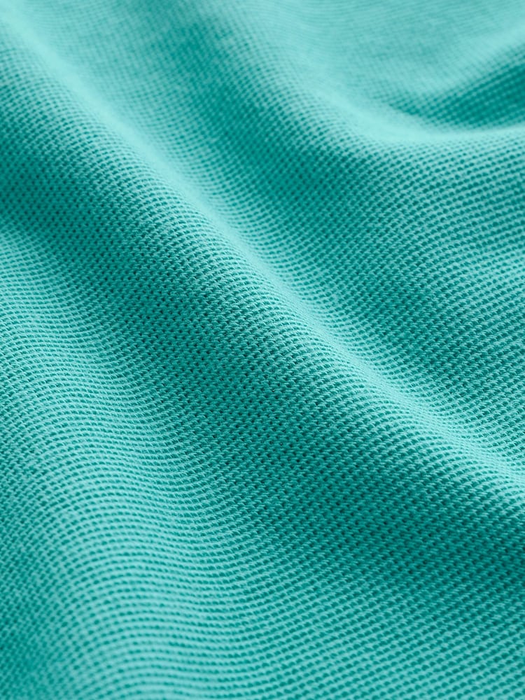 Aqua Blue Short Sleeve Polo Shirt (3-16yrs) - Image 4 of 4