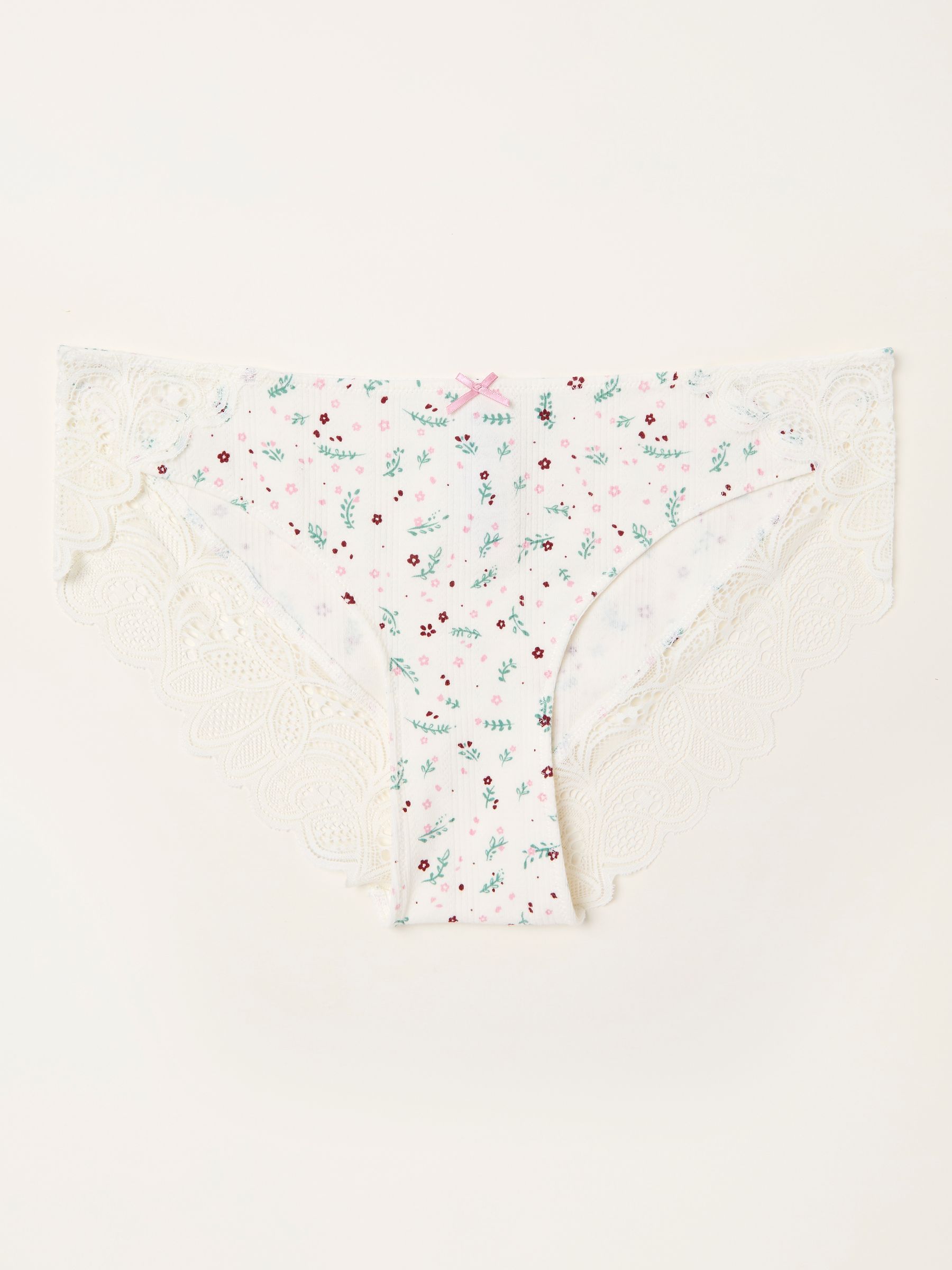 FatFace Ivory Pointelle Brazilian Knickers