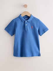 Coral/Aqua/Navy Short Sleeve Polo Shirts 3 Pack (3-16yrs) - Image 2 of 7