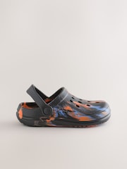 Orange/Black Marble Clogs - Image 2 of 5