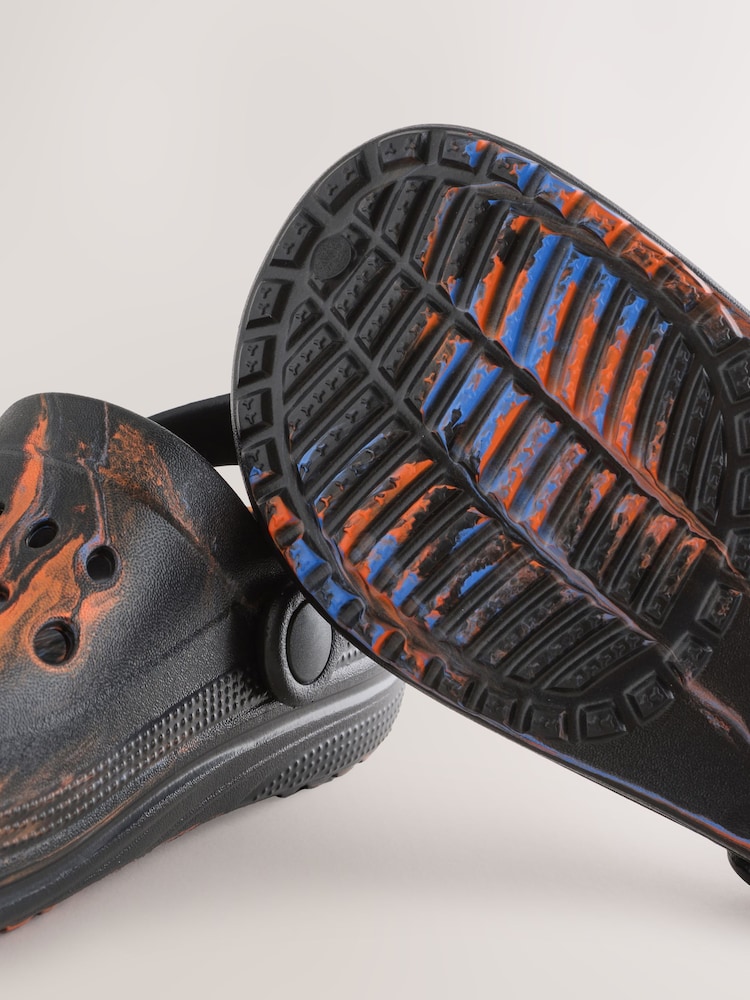 Orange/Black Marble Clogs - Image 5 of 5