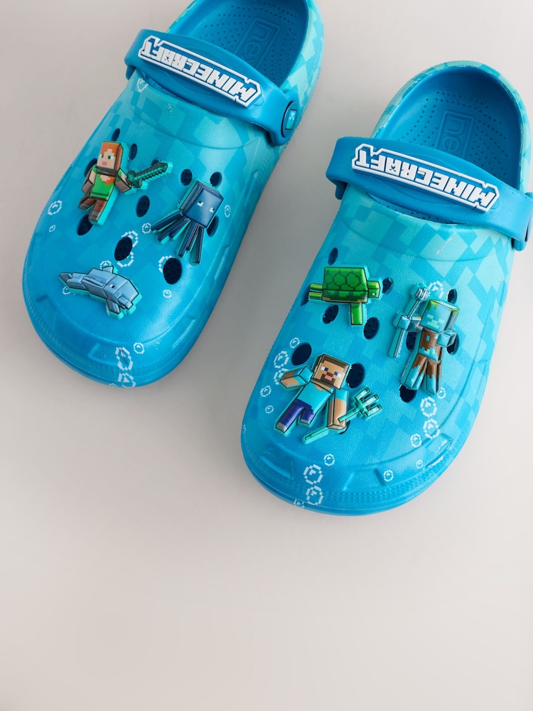 Buy Blue Minecraft Clogs from Next USA display picture 3