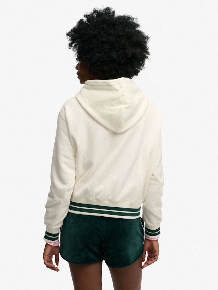Superdry Cream Country Club Varsity Hoodie - Image 2 of 5