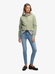 Superdry Green Essential Logo Zip Hoodie - Image 3 of 7