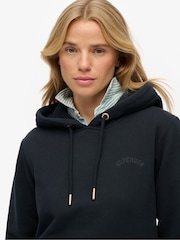 Superdry Blue Essential Logo Emb Hoodie - Image 4 of 5