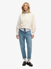 Superdry Cream Essential Logo Crew Neck Sweatshirt - Image 4 of 6