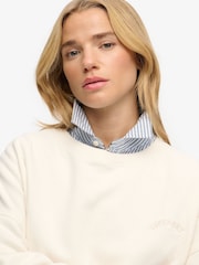 Superdry Cream Essential Logo Crew Neck Sweatshirt - Image 5 of 6