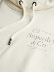 Superdry Cream Luxe Casual Relaxed Hoodie - Image 7 of 7