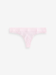 Victoria's Secret Black/Pink/Red/Shine Thong Logo 4 Pack Knickers - Image 7 of 8