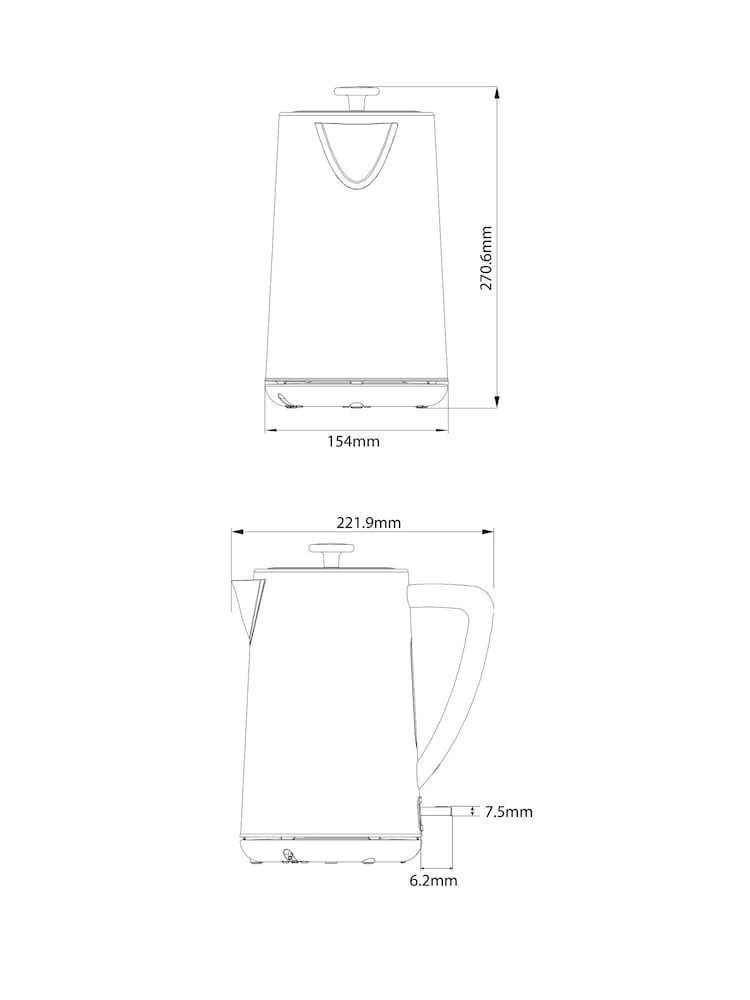 Chocolate Brown Bronx Kettle - Image 5 of 5 Chocolate Brown Bronx Kettle - Image 5 of 5