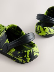 Black/Green Marble Clogs - Image 5 of 5
