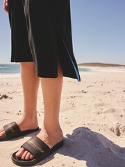 Black Subscribe Classic Sliders - Image 1 of 6