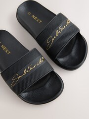 Black Subscribe Classic Sliders - Image 4 of 6