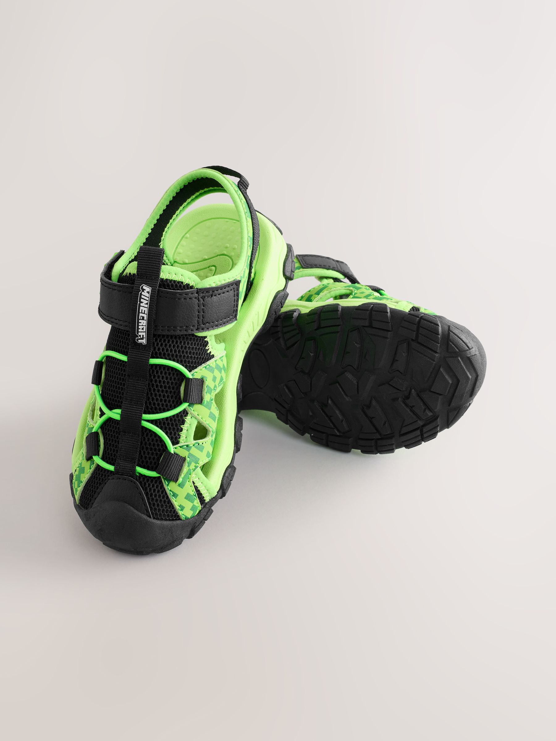 Buy Black/Green Minecraft Bumptoe Trekker Walking Sandals from
