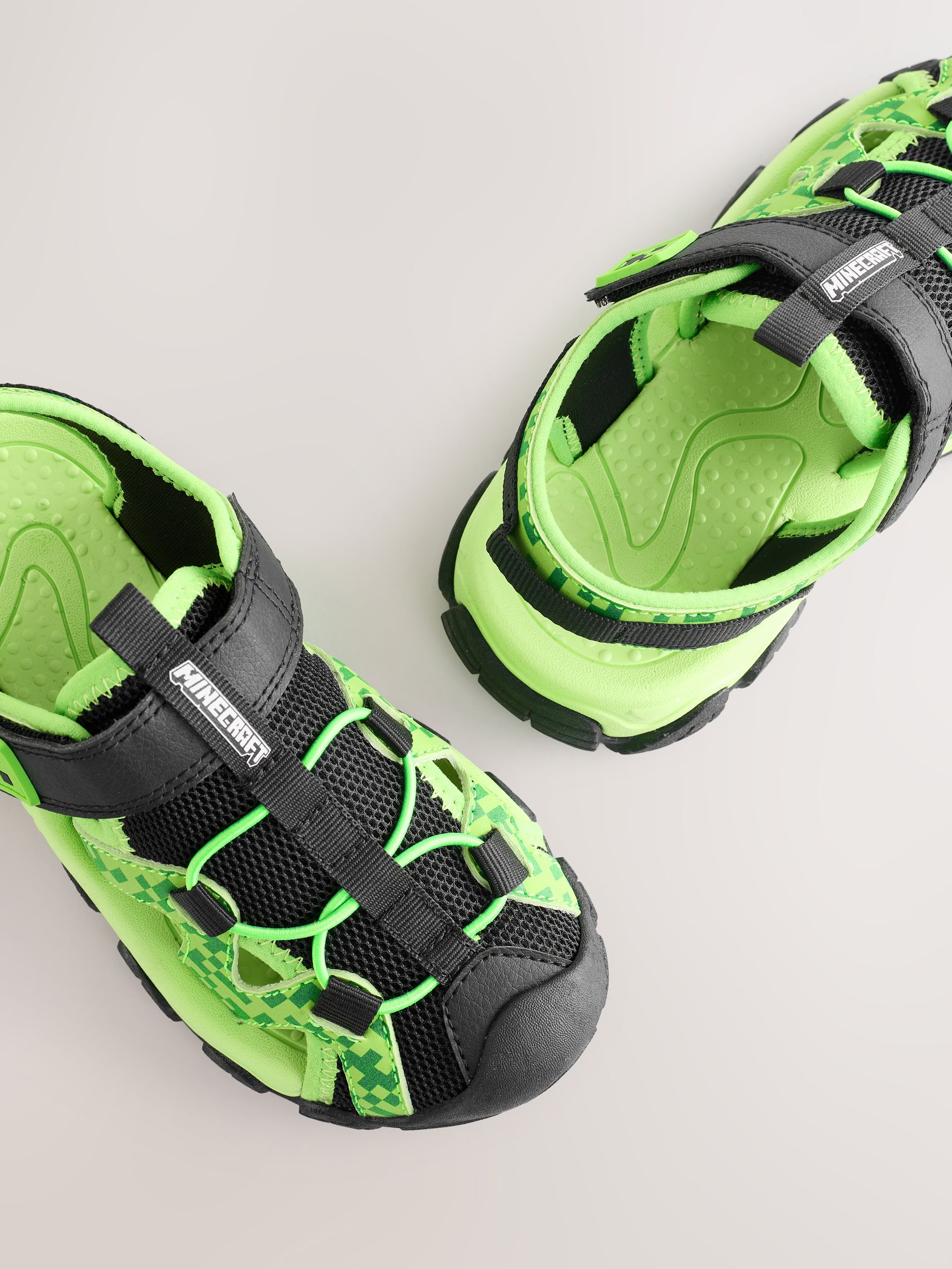 Buy Black/Green Minecraft Bumptoe Trekker Walking Sandals from