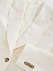 White N. Premium 100% Linen Single Breasted Blazer - Image 3 of 3