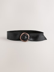 Black Wide Leather Belt - Image 1 of 3