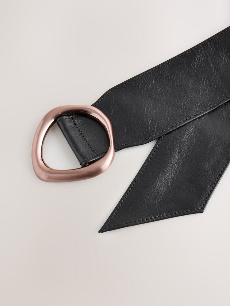 Black Wide Leather Belt - Image 3 of 3