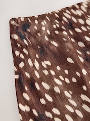 Estampado de ciervo marrón - Pollera midi de satén - Imagen 11 de 12