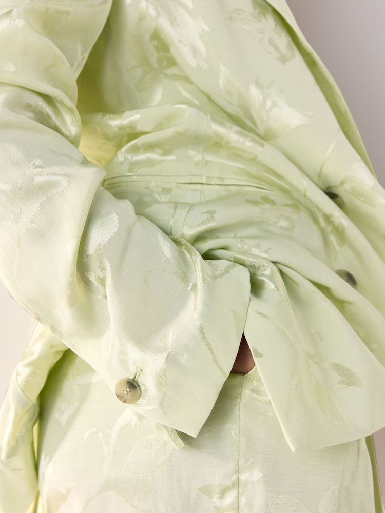 Green Tabitha Simmons X NEXT Jacquard Double Breasted Blazer - Image 6 of 6