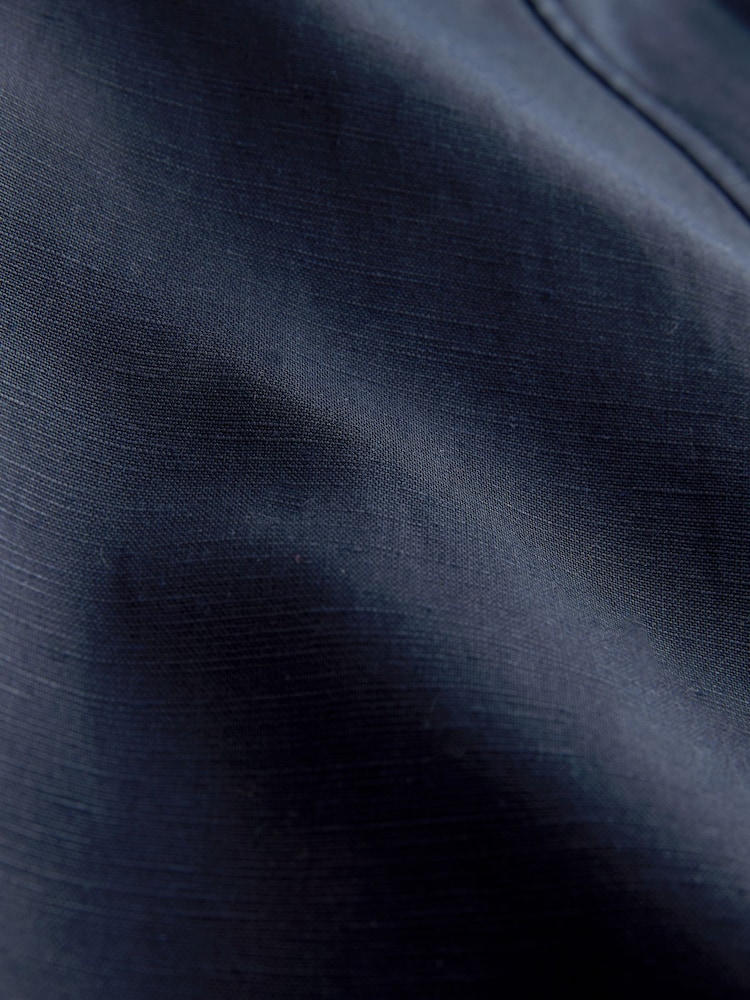 Marine - Blouson aviateur sans col en lin - Image 7 de 7