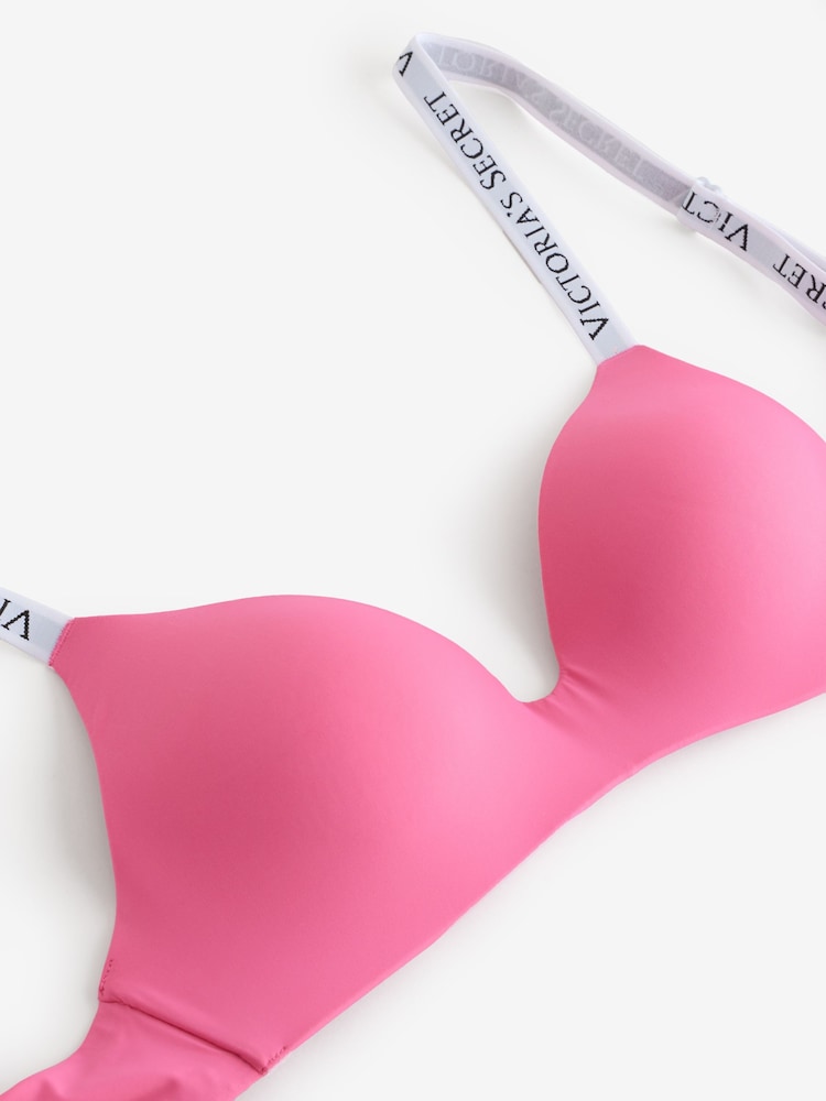 Victoria's Secret Rose Garden Pink Lightly Lined Non Wired Logo Bra - Image 2 of 3