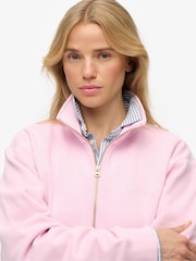 Superdry Pink Essential Logo Embroidery Half Zip Sweat Top - Image 5 of 5