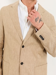 FatFace Bosbury Natural Linen Blazer - Image 5 of 7