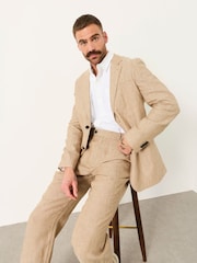 FatFace Bosbury Natural Linen Blazer - Image 6 of 7