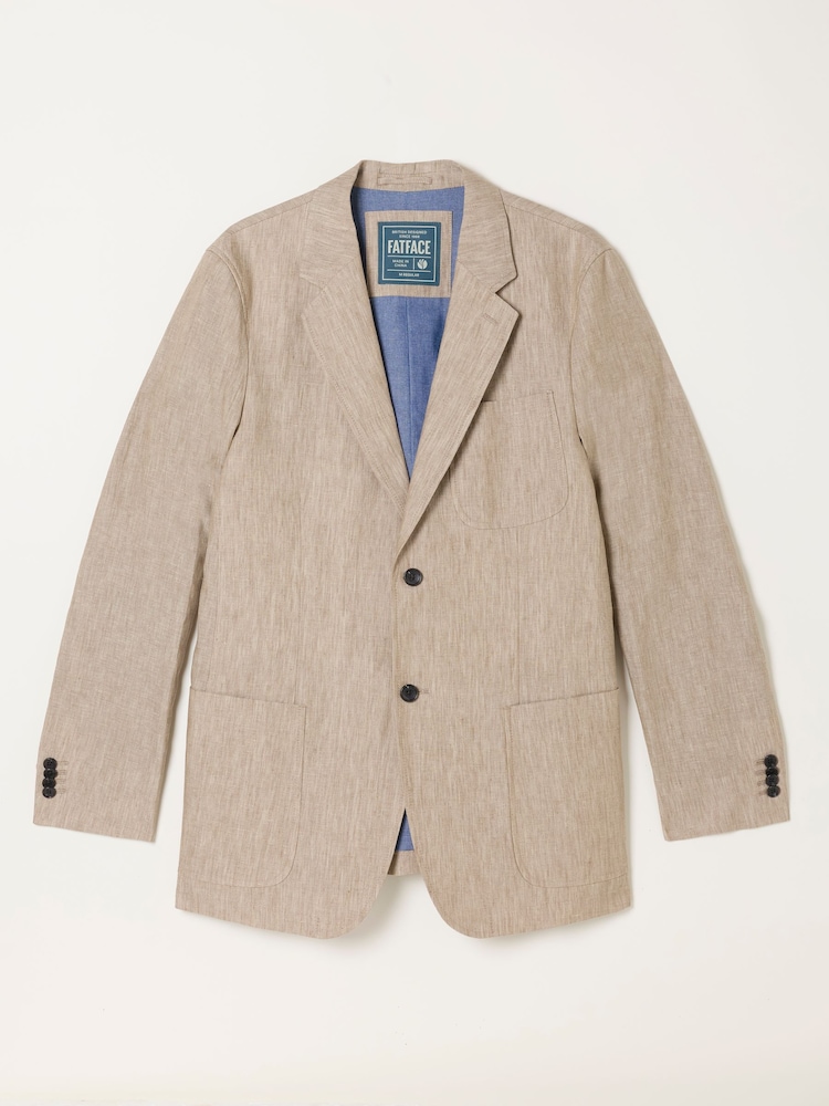 FatFace Bosbury Natural Linen Blazer - Image 7 of 7 FatFace Bosbury Natural Linen Blazer - Image 7 of 7