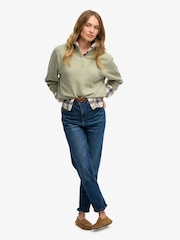 Superdry Green Essential Logo Embroidery Half Zip Sweatshirt - Image 3 of 7