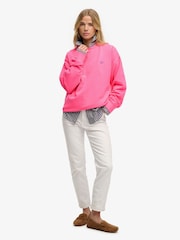 Superdry Pink Studios Relaxed Crew Neck Sweat Top - Image 3 of 8