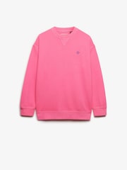 Superdry Pink Studios Relaxed Crew Neck Sweat Top - Image 6 of 8