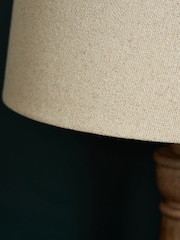 BHS Natural Henlock Wooden Table Lamp with Shade - Image 6 of 6