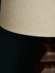 BHS Natural Henlock Wooden Table Lamp with Shade - Image 6 of 6