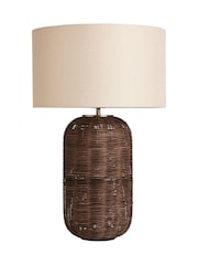 BHS Natural Garvey Large Rattan Table Lamp - Image 5 of 6