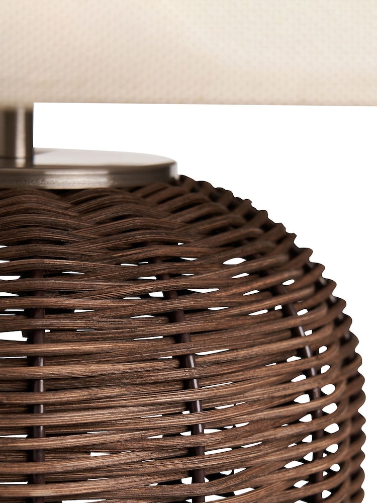 BHS Natural Garvey Large Rattan Table Lamp - Image 6 of 6