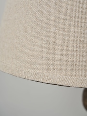 BHS Natural Henlock Wooden Table Lamp with Shade - Image 5 of 6