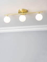 BHS Satin Brass Toronto Bathroom 3 Light - Image 1 of 4