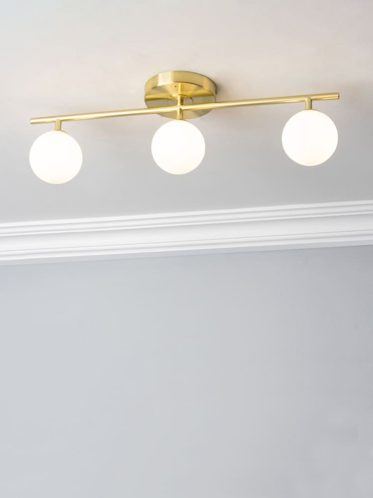 BHS Satin Brass Toronto Bathroom 3 Light - Image 1 of 4