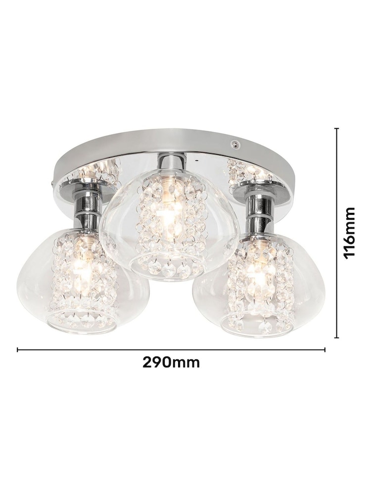 BHS Chrome Vancouver Glam Bathroom Light - Image 4 of 4 BHS Chrome Vancouver Glam Bathroom Light - Image 4 of 4