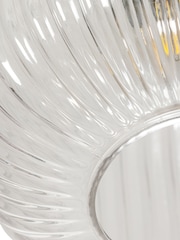 BHS Chrome Quebec Glass Bathroom Flush Light - Image 3 of 4